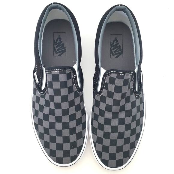 Vans Classic Slip On Checkerboard Black/Pewter Mens 9.5 - Picture 2 of 15